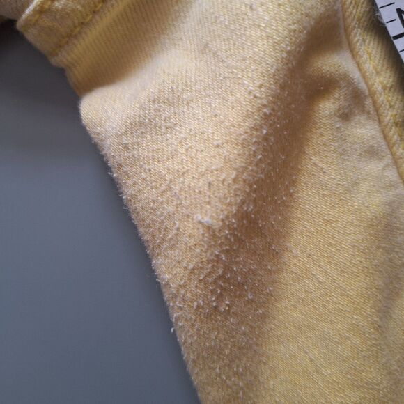 Lane Bryant Yellow Denim Bermuda Shorts Ladies Size 16 Raw Hem - Picture 5 of 12